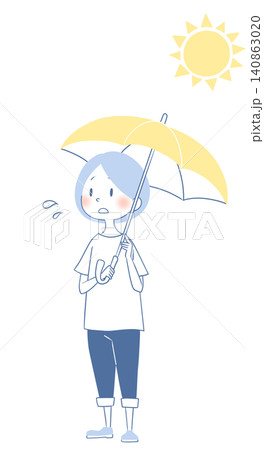 日傘を差す女性 140863020