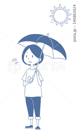 日傘を差す女性 140863024