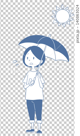 日傘を差す女性 140863024