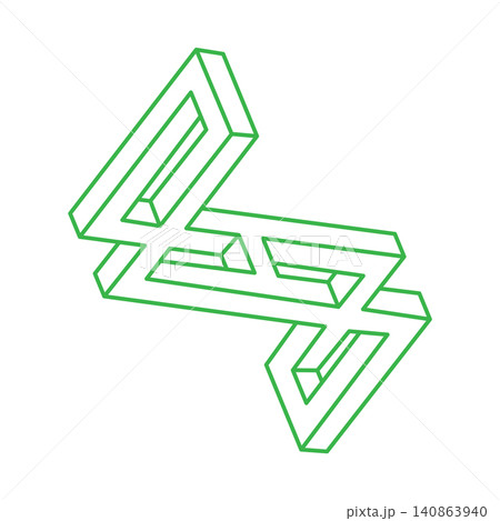 Impossible shapes. Sacred geometry figure. Optical illusion. Abstract eternal geometric objects. Impossible endless outline. Optical art. Impossible geometry shape on a white background. Escher style. Impossible shapes. Sacred geometry figure. Optical illusion. Abstract eternal geometric objects. Impossible endless outline. Optical art. Impossible geometry shape on a white background. Escher style. 140863940