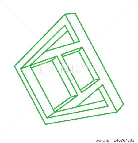 Impossible shape. Sacred geometry figure. Optical illusion. Abstract eternal geometric objects. Impossible endless outline. Optical art. Impossible geometry shape on a white background. Escher style. Impossible shape. Sacred geometry figure. Optical illusion. Abstract eternal geometric objects. Impossible endless outline. Optical art. Impossible geometry shape on a white background. Escher style. 140864333