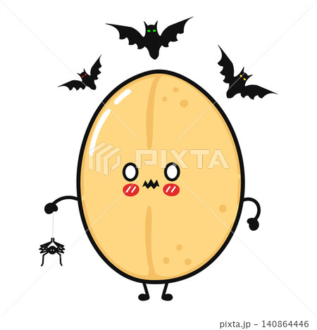Cute Halloween oat character illustration 140864446