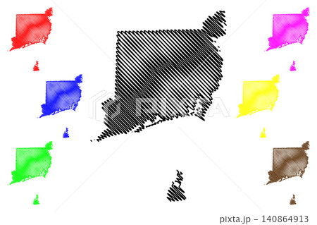 Washington County, State of Rhode Island and Providence Plantations (U.S. county, United States of America, USA, U.S., US) map vector illustration, scribble sketch South County map Washington County, State of Rhode Island and Providence Plantations (U.S. county, United States of America, USA, U.S., US) map vector illustration, scribble sketch South County map 140864913