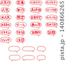 手書き風POP文字セット3　吹き出しフレーム 140866265
