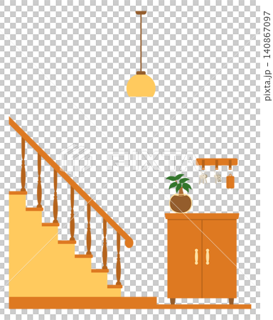 Illustration material for a flat and modern entrance 140867097