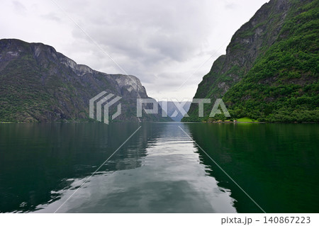 Stunning Norwegian natural landscape of fjords and deep valleys Stunning Norwegian natural landscape of fjords and deep valleys 140867223