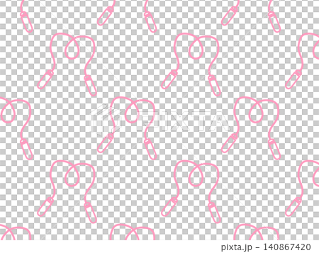 Pink jump rope repeating pattern background - Fitness/Sports image Pink jump rope repeating pattern background - Fitness/Sports image 140867420