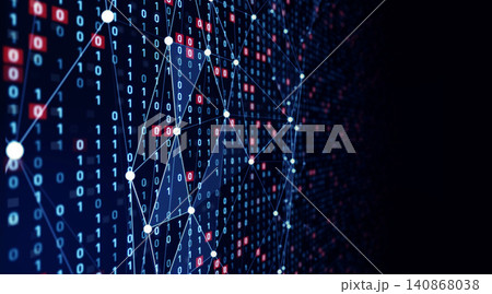 デジタルテクノロジーのコンセプト背景素材。ネットワーク、通信、DX、プログラミング、セキュリティ 140868038