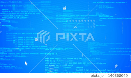 デジタルテクノロジーのコンセプト背景素材。DX、データ、システム、クラウド、AI、プログラミング デジタルテクノロジーのコンセプト背景素材。DX、データ、システム、クラウド、AI、プログラミング 140868049