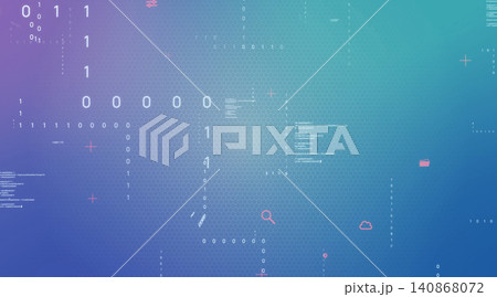 デジタルテクノロジーのコンセプトビジュアル。DX、IT、テクノロジー、デジタル、データ、サイバー デジタルテクノロジーのコンセプトビジュアル。DX、IT、テクノロジー、デジタル、データ、サイバー 140868072