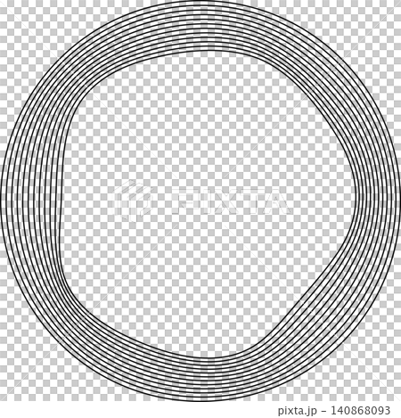 Circles round curve shape with wavy dynamic lines 140868093