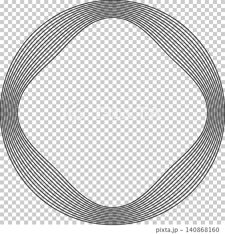 Circles round curve shape with wavy dynamic lines Circles round curve shape with wavy dynamic lines 140868160