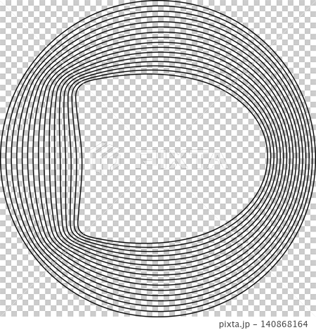 Circles round curve shape with wavy dynamic lines Circles round curve shape with wavy dynamic lines 140868164