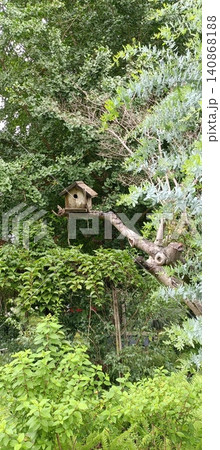 森のカフェ 小鳥の巣箱があるお庭 森のカフェ 小鳥の巣箱があるお庭 140868188