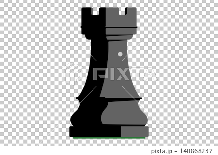 ルーク　チェス　駒　黒 140868237