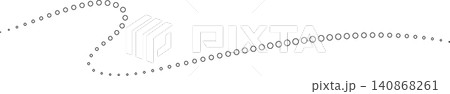 Dotted curved line shape set. Design element 140868261