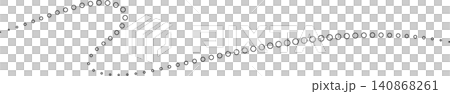 Dotted curved line shape set. Design element 140868261