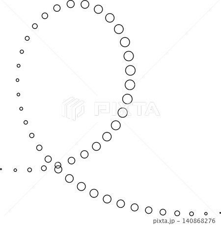 Dotted curved line shape set. Design element Dotted curved line shape set. Design element 140868276