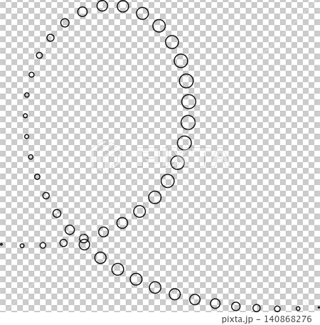 Dotted curved line shape set. Design element Dotted curved line shape set. Design element 140868276