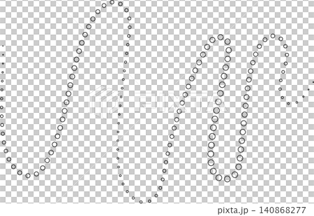 Dotted curved line shape set. Design element Dotted curved line shape set. Design element 140868277