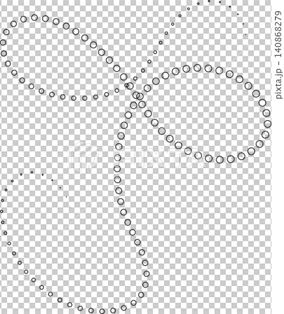 Dotted curved line shape set. Design element Dotted curved line shape set. Design element 140868279