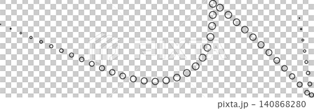 Dotted curved line shape set. Design element Dotted curved line shape set. Design element 140868280