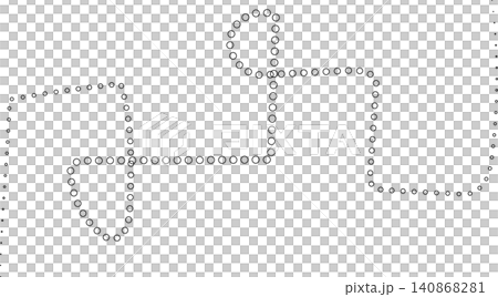 Dotted curved line shape set. Design element Dotted curved line shape set. Design element 140868281