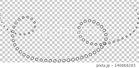 Dotted curved line shape set. Design element Dotted curved line shape set. Design element 140868283