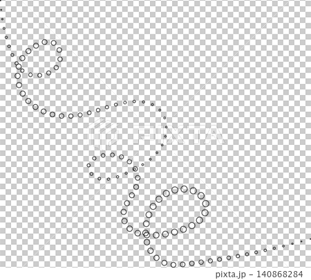 Dotted curved line shape set. Design element Dotted curved line shape set. Design element 140868284