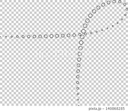 Dotted curved line shape set. Design element Dotted curved line shape set. Design element 140868285