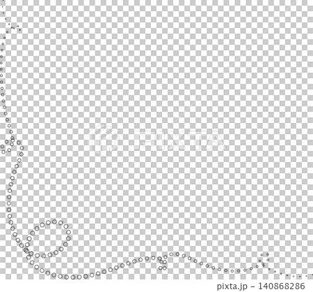 Dotted curved line shape set. Design element 140868286