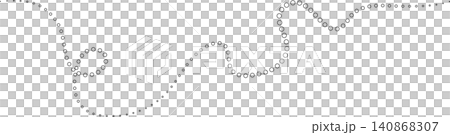 Dotted curved line shape set. Design element 140868307