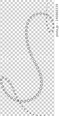 Dotted curved line shape set. Design element 140868339