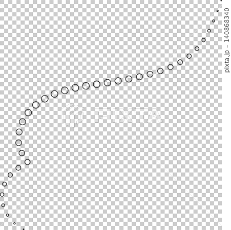 Dotted curved line shape set. Design element Dotted curved line shape set. Design element 140868340