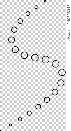 Dotted curved line shape set. Design element Dotted curved line shape set. Design element 140868342