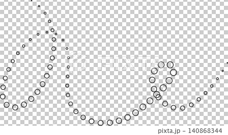 Dotted curved line shape set. Design element 140868344