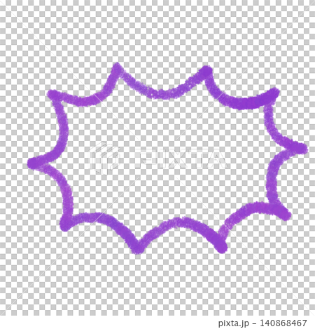 Illustration of a purple jagged speech bubble (with a transparent background) Illustration of a purple jagged speech bubble (with a transparent background) 140868467