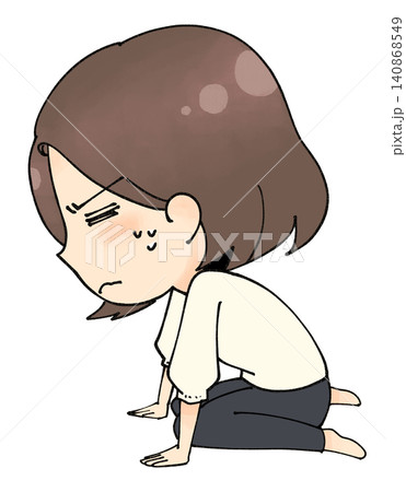 座って落ち込む女性 座って落ち込む女性 140868549