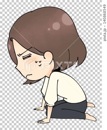 座って落ち込む女性 座って落ち込む女性 140868549