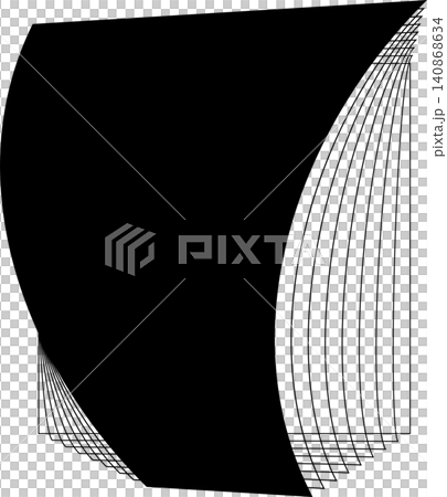 Square blend emblem. Curved lines with frame Square blend emblem. Curved lines with frame 140868634