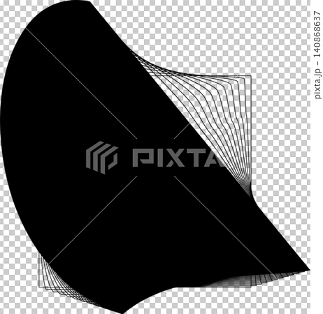 Square blend emblem. Curved lines with frame Square blend emblem. Curved lines with frame 140868637