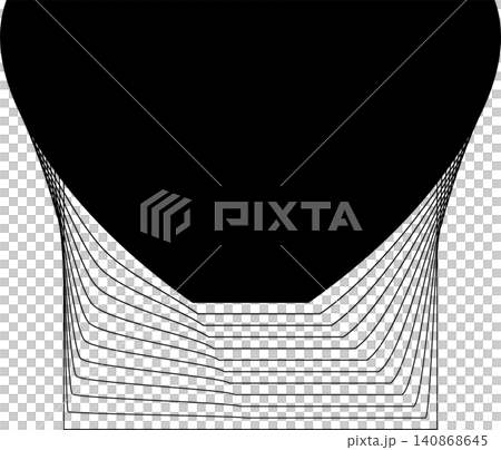 Square blend emblem. Curved lines with frame Square blend emblem. Curved lines with frame 140868645
