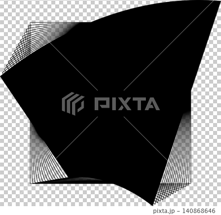 Square blend emblem. Curved lines with frame Square blend emblem. Curved lines with frame 140868646
