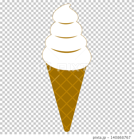 バニラソフトクリームのイラスト バニラソフトクリームのイラスト 140868767