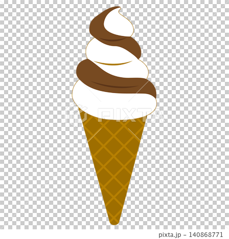 ミックスソフトクリームのイラスト ミックスソフトクリームのイラスト 140868771