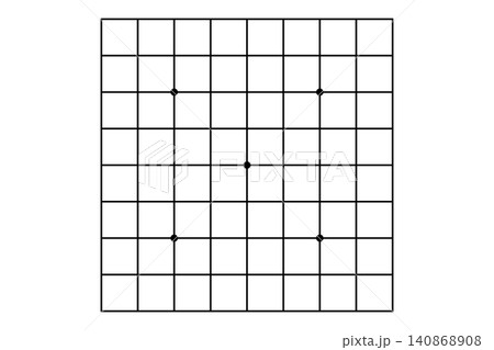囲碁 碁盤 9路 囲碁 碁盤 9路 140868908