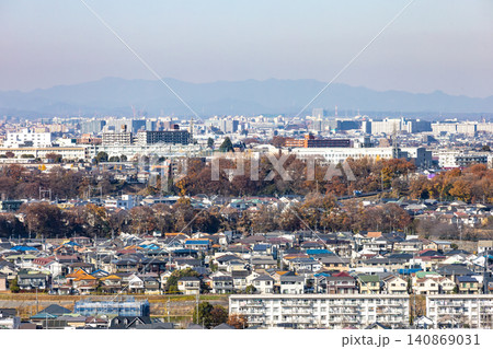 【東京都 日野市】郊外の住宅地の風景 【東京都 日野市】郊外の住宅地の風景 140869031