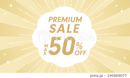シャンパンゴールドの放射線背景とフレームのPREMIUM SALE 140869077