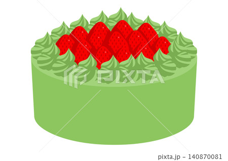 いちご　抹茶　ケーキ 140870081