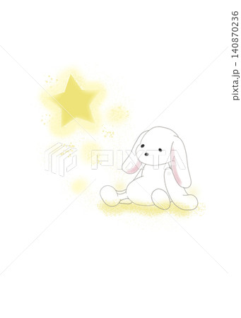 星とうさぎのイラスト 星とうさぎのイラスト 140870236
